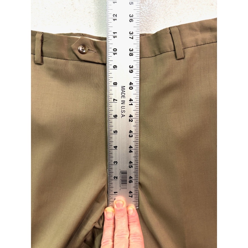 Jos A Bank 34x30 Tan Light Brown Dress Suit Pants‎ Signature Flat Front Wool - Picture 3 of 10